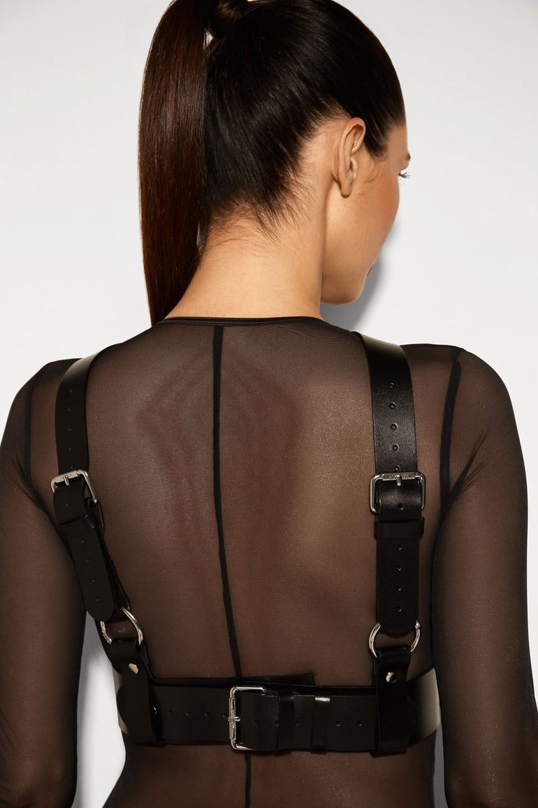 Poppy Leather Bra - leather harnesses - EU MARIEMUR